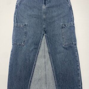 Old Navy Drapey Denim Midi Skirt